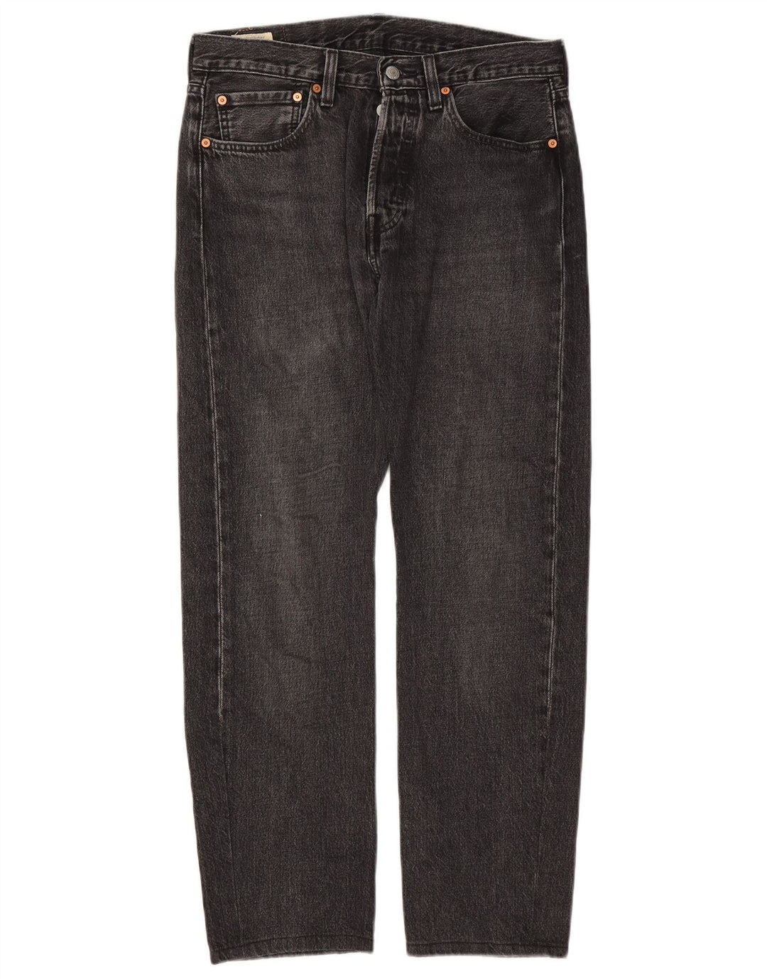 Jeans Levis 501 Straight Masculino W31 L29 Algodão Preto