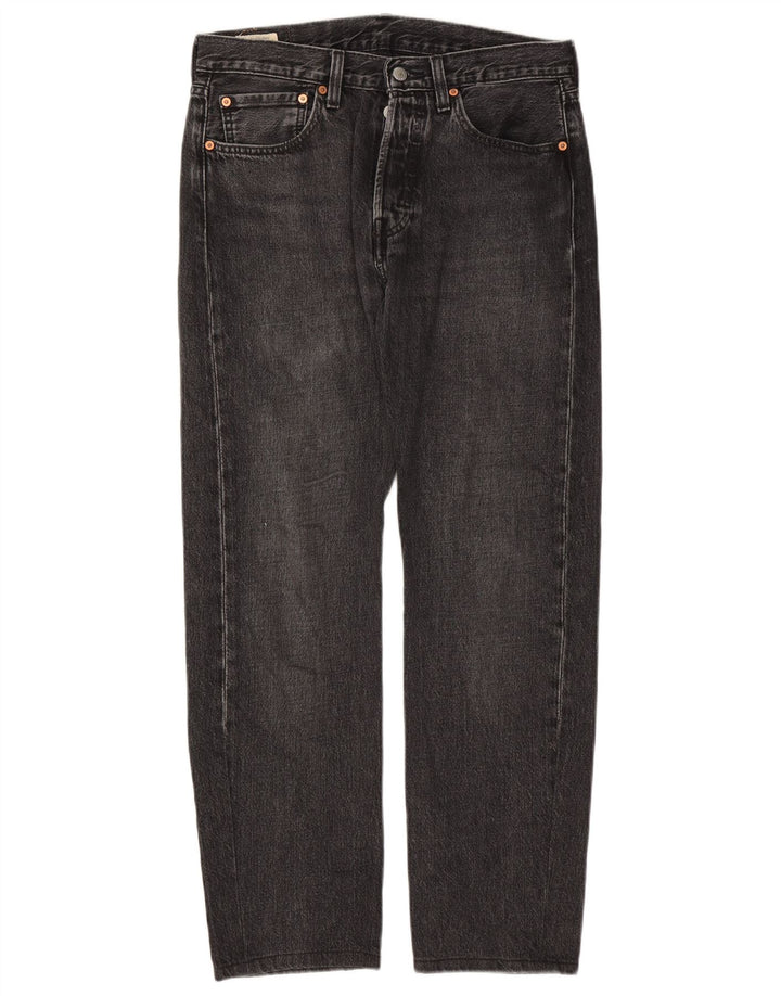 Jeans Levis 501 Straight Masculino W31 L29 Algodão Preto
