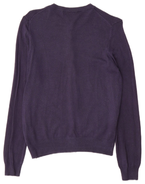 Suéter cardigã feminino Marks & Spencer UK 12 viscose azul marinho médio