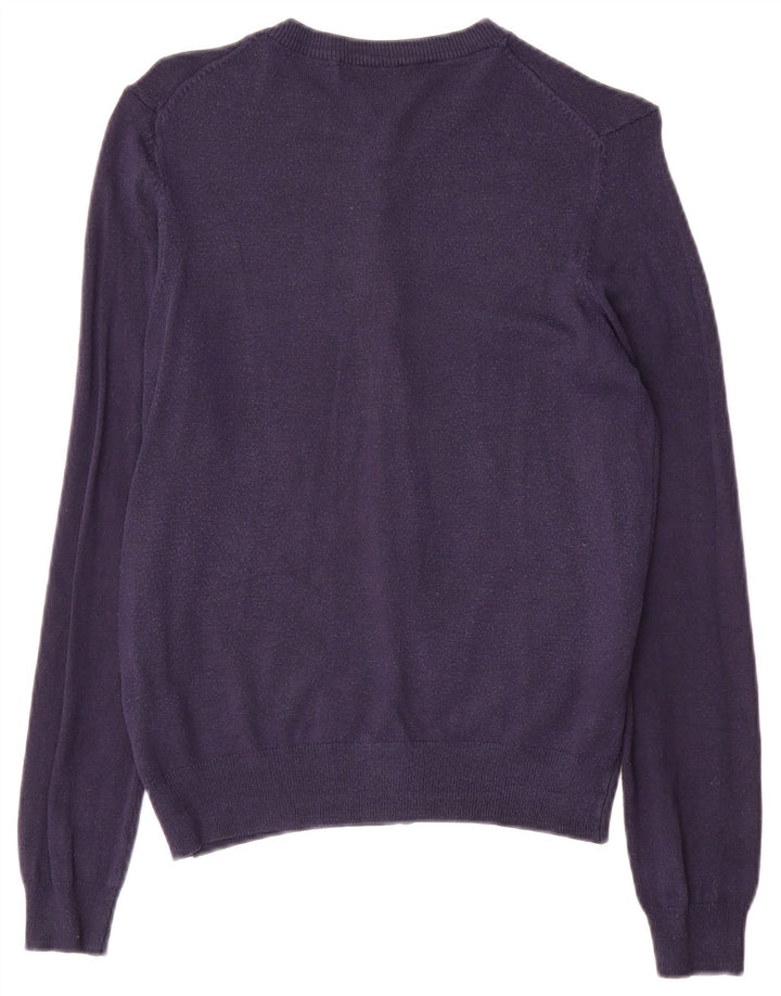 Suéter cardigã feminino Marks & Spencer UK 12 viscose azul marinho médio