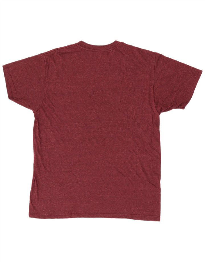 Camiseta masculina Hurley grande poliéster manchado cor de vinho