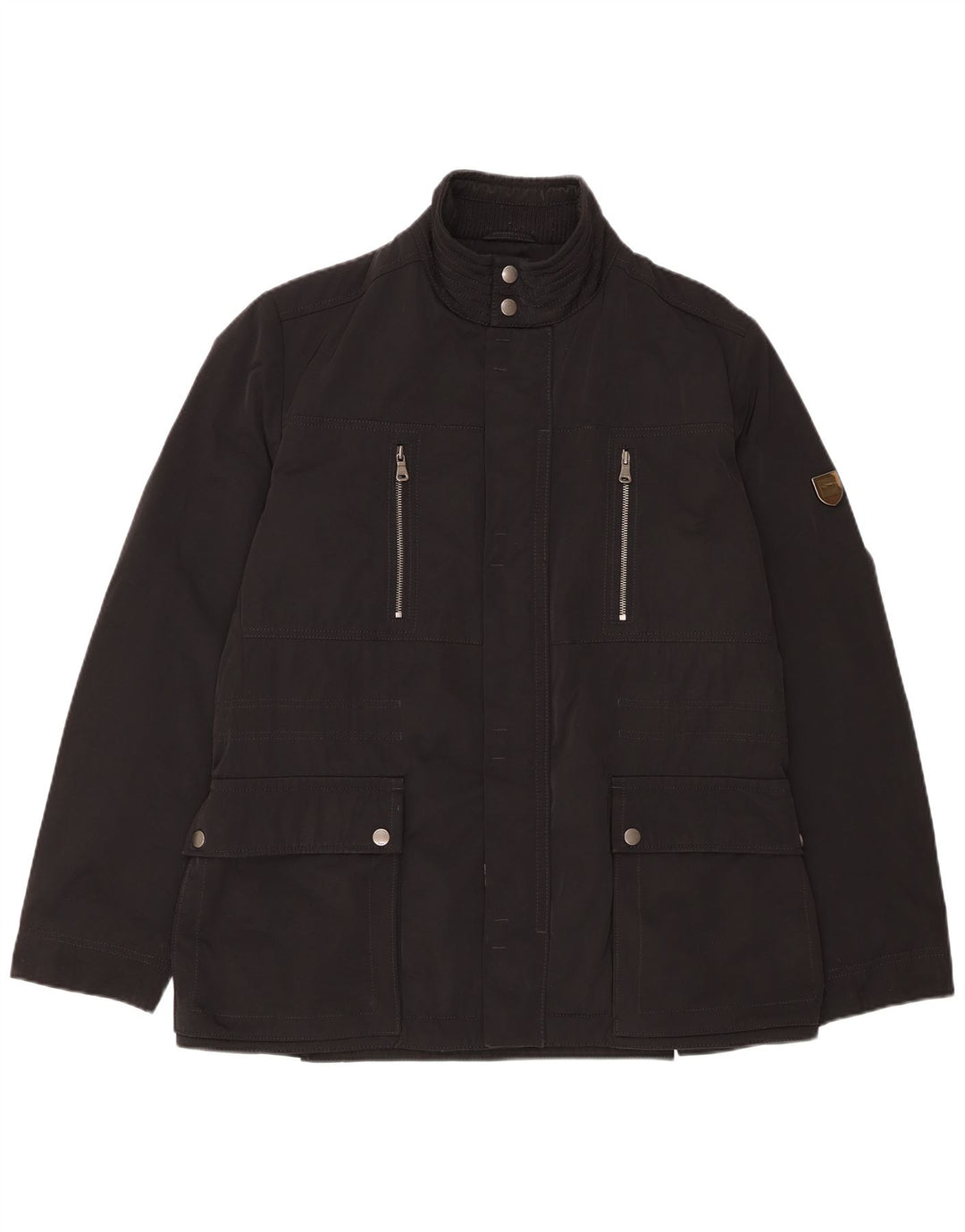 Jaqueta utilitária masculina Hugo Boss IT 50 grande poliéster preto