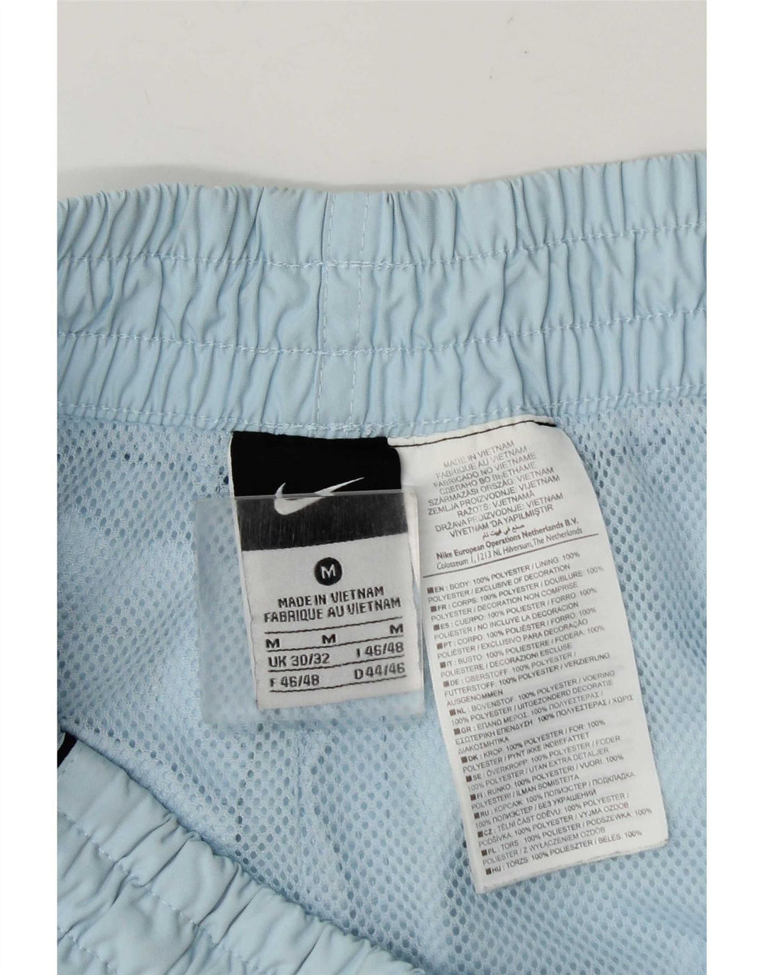Shorts esportivos masculinos Nike médio azul poliéster