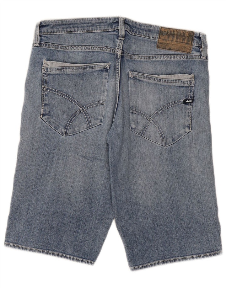 Shorts jeans masculino GAS W32 algodão azul médio