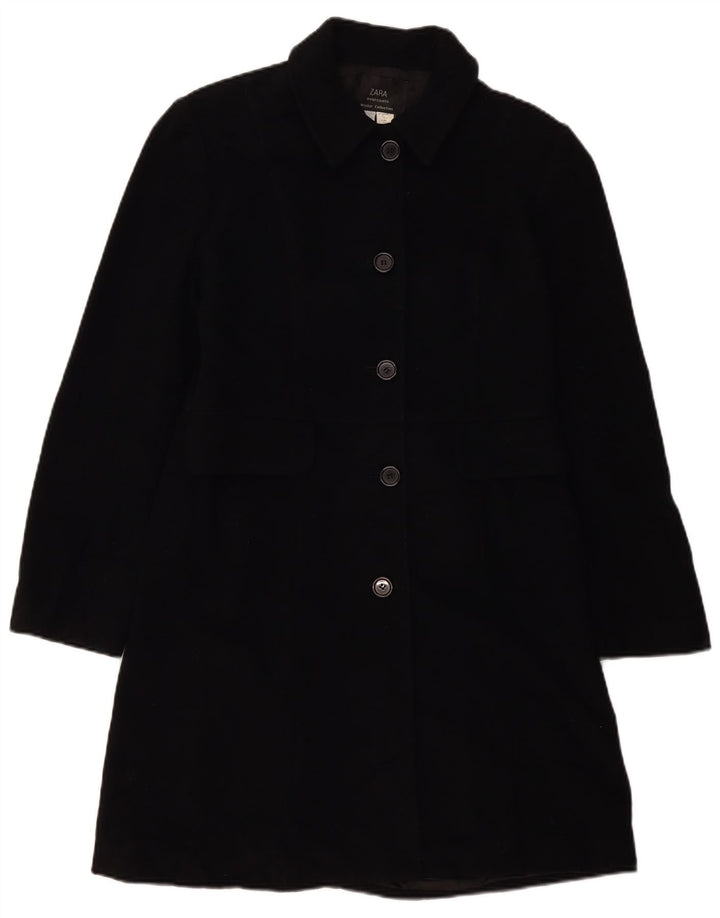 Sobretudo feminino Zara EU 40 lã preta média