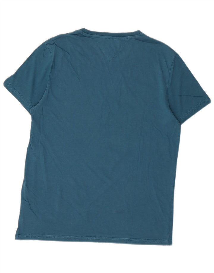 Tommy Hilfiger Camiseta masculina gráfica top pequeno algodão azul