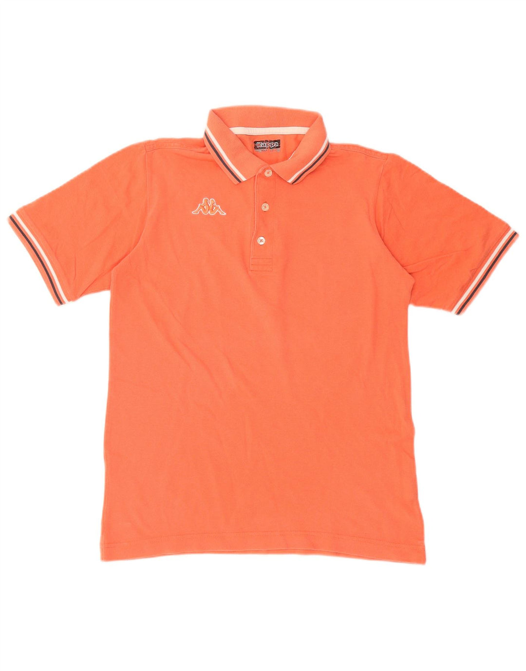 Camisa polo masculina KAPPA pequena laranja algodão