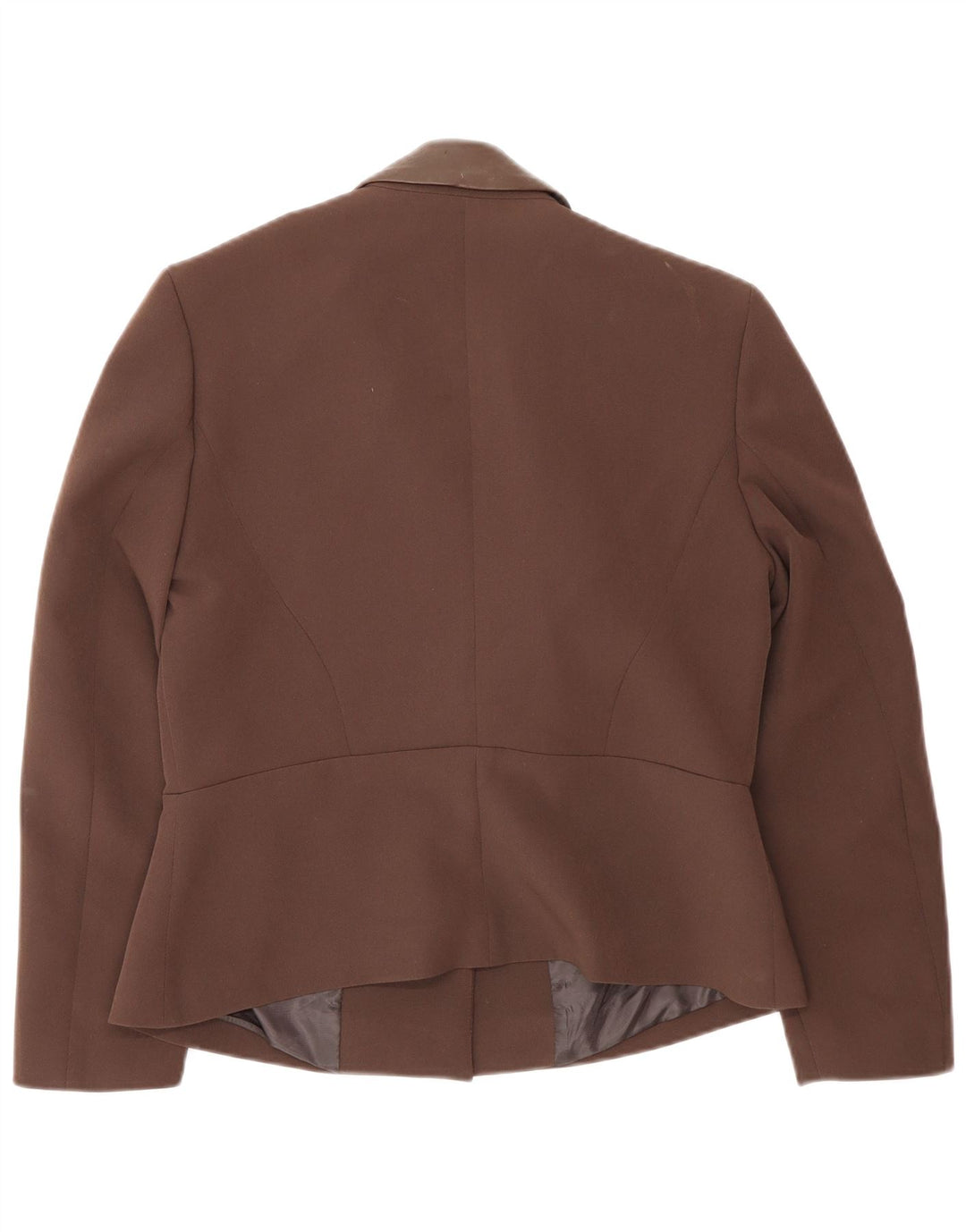 Jaqueta blazer feminina vintage IT 46 grande poliéster colorblock marrom