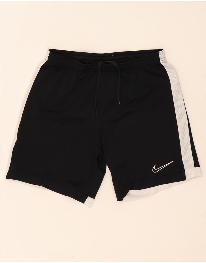 NIKE Masculino Dri Fit Sport Shorts Médio Preto Colourblock Poliéster
