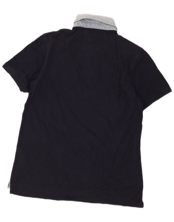 Camisa polo masculina Tommy Hilfiger Slim Fit Rugby XL azul marinho algodão