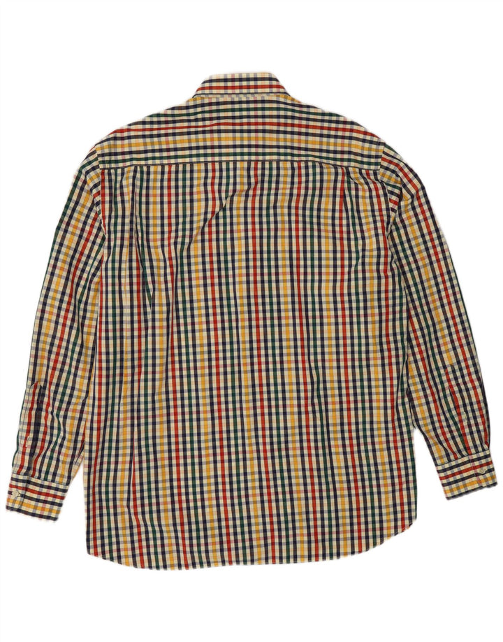 Camisa masculina de iate Paul & Shark tamanho 41 grande xadrez multicolorida