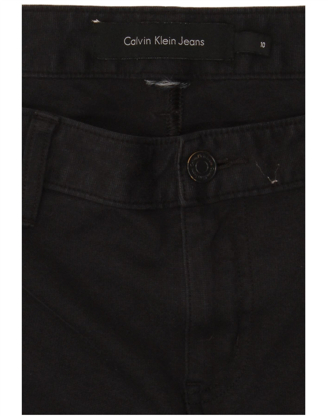 Calça feminina casual CALVIN KLEIN US 10 médio W30 L28 preta