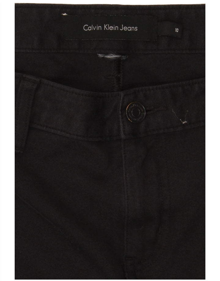 Calça feminina casual CALVIN KLEIN US 10 médio W30 L28 preta