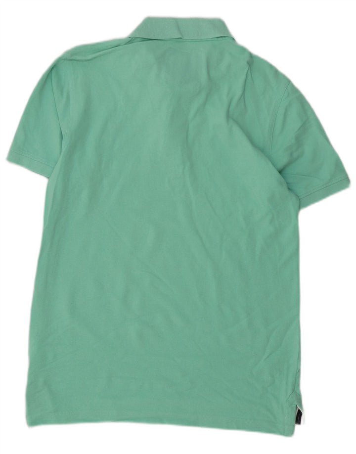Camisa polo masculina Crew Clothing pequeno algodão turquesa