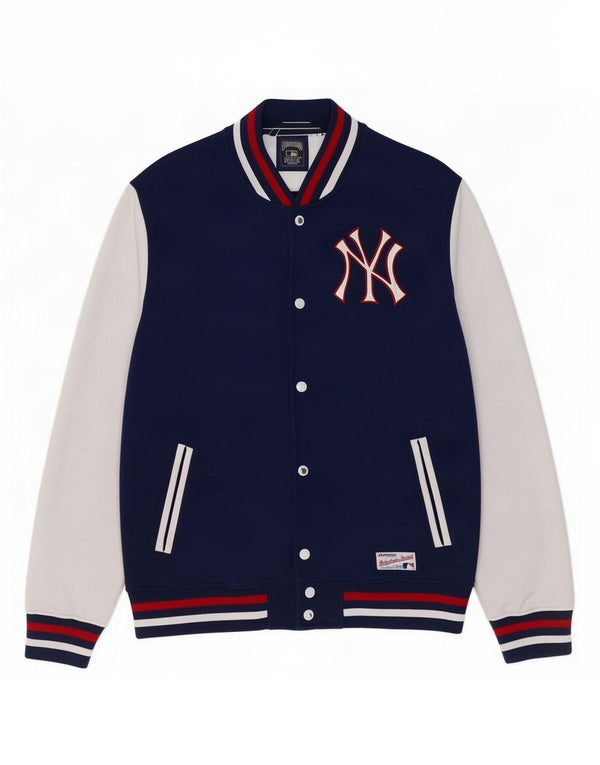 Jaqueta masculina Majestic New York Yankees Varsity UK 40 grande bloco colorido azul