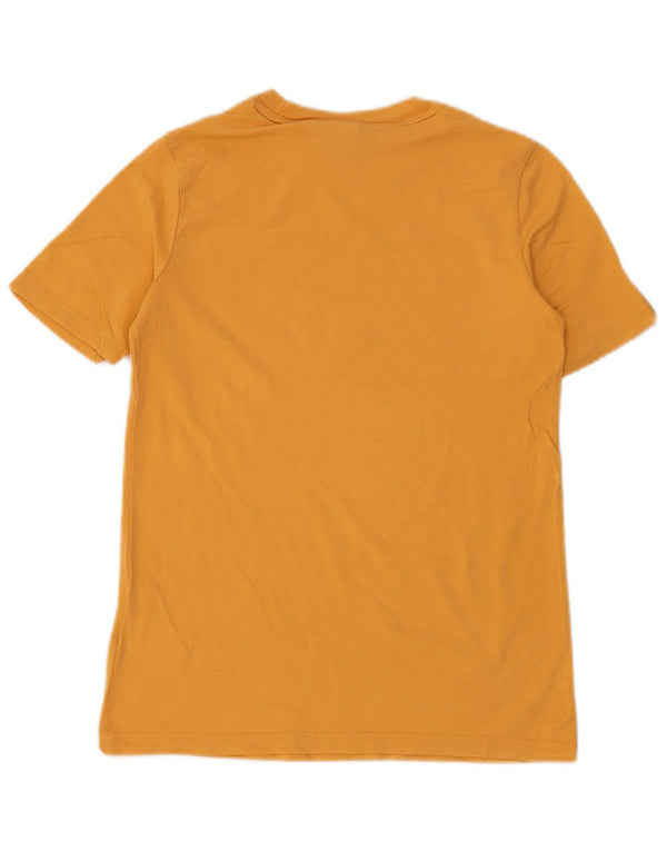 Adidas Womens Graphic T-Shirt Top UK 10 Pequeno Algodão Amarelo