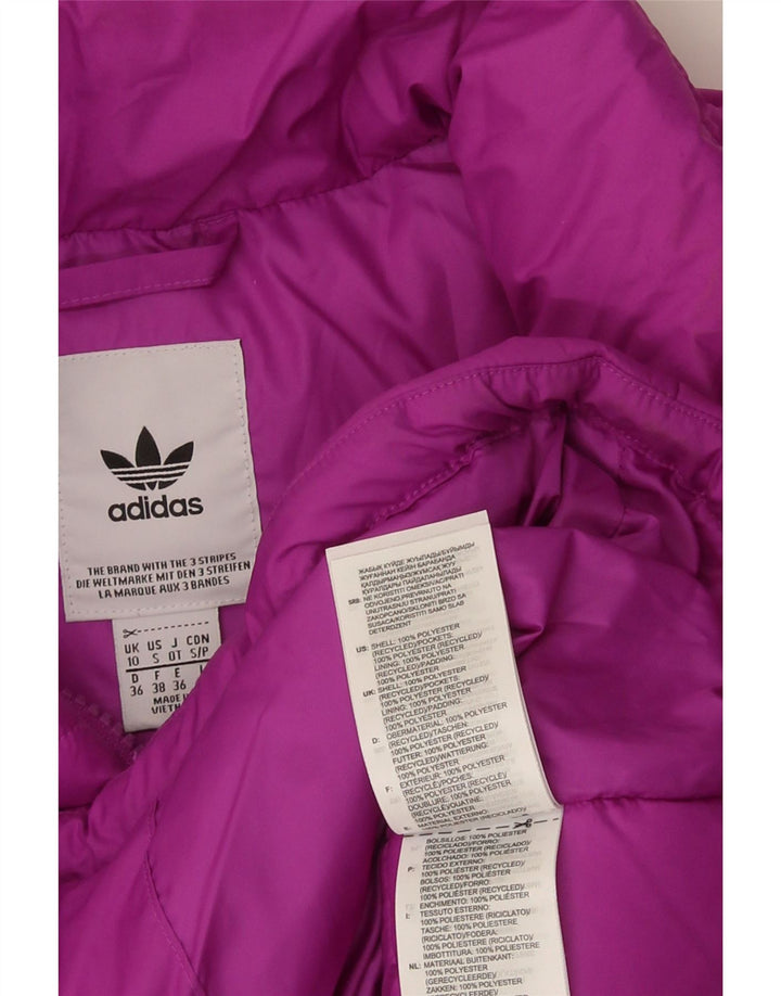 Jaqueta acolchoada oversized feminina Adidas UK 10 poliéster roxo pequeno