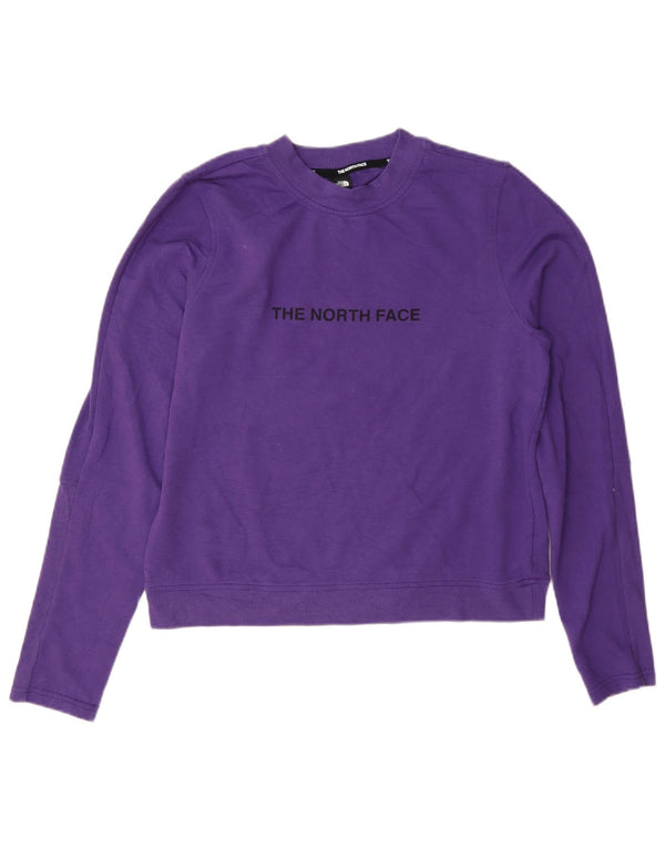 Suéter gráfico feminino The North Face UK 14 algodão roxo médio