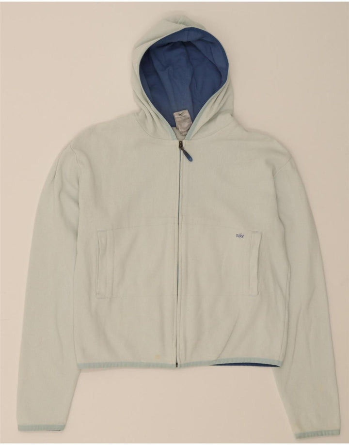 NIKE Womens Crop Zip Hoodie Sweater UK 18 XL Blue Cotton Vintage Nike and Second-Hand Nike from Messina Hembry 