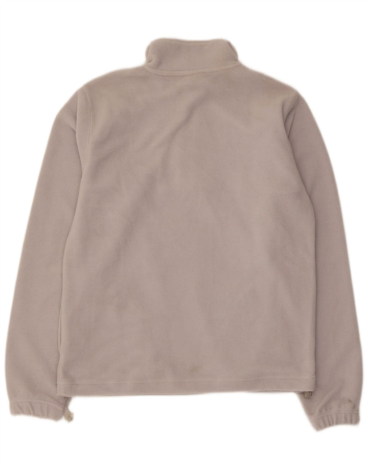 Suéter de lã masculino Fila com zíper e gola média cinza poliéster