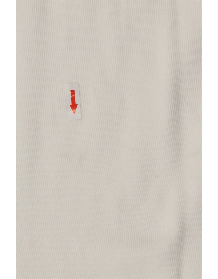 Zara Top masculino manga comprida grande algodão branco