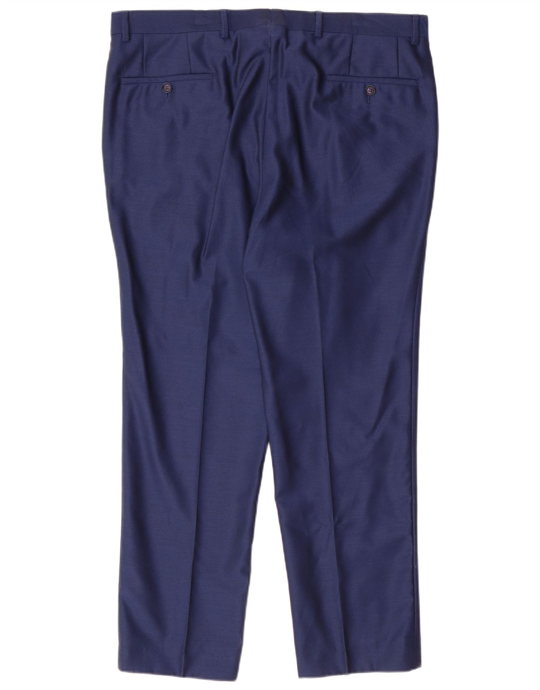 Baumler Masculino 2 botões 2 peças terno IT 52 XL W38 L29 azul marinho lã virgem