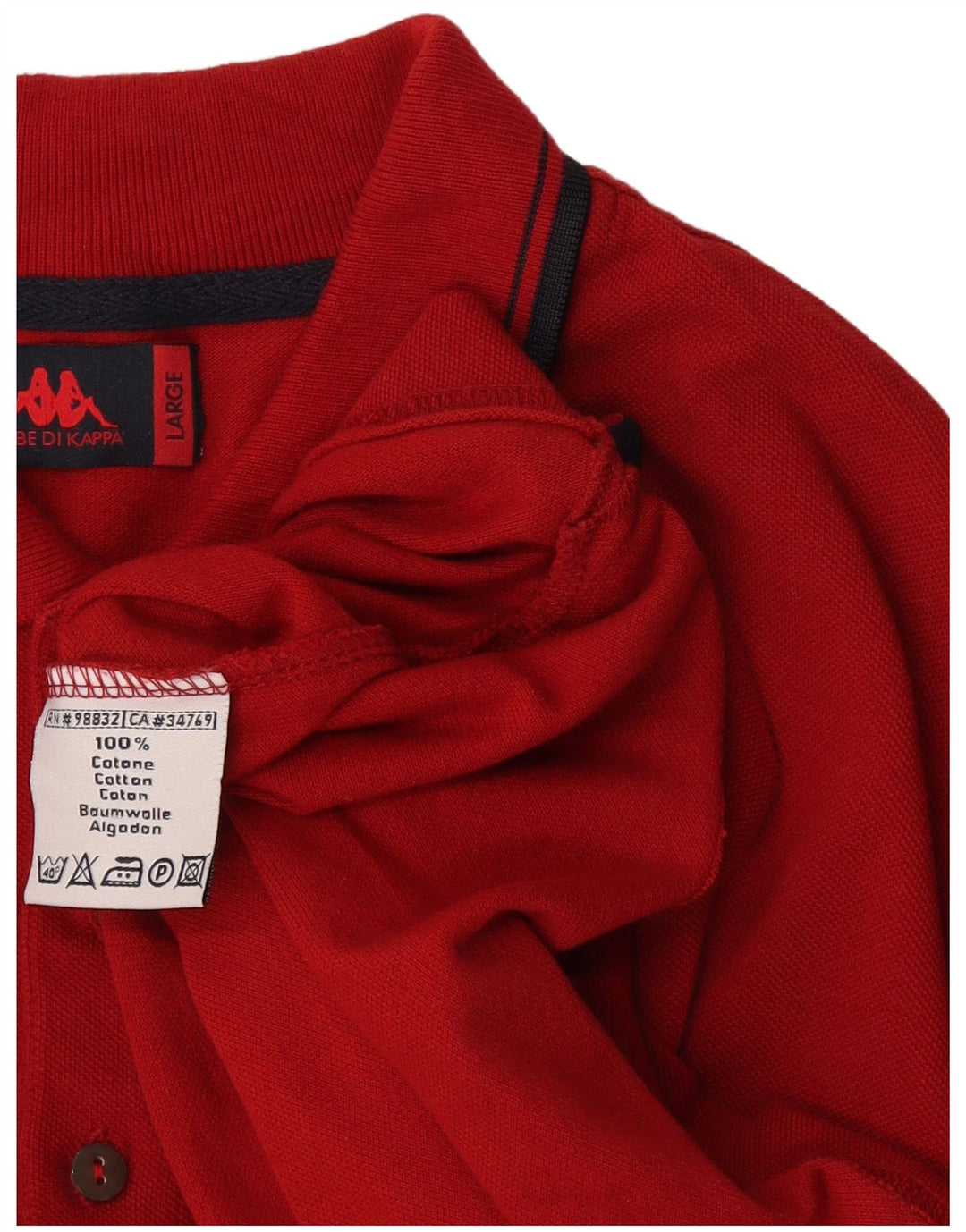 Camisa polo masculina Kappa grande algodão vermelho