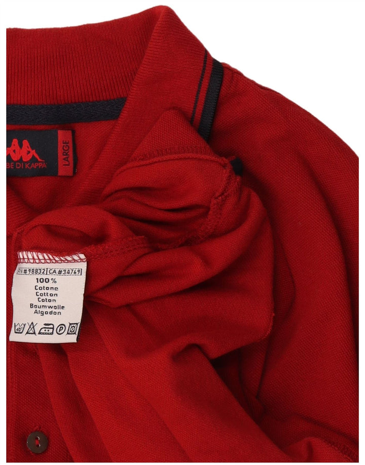 Camisa polo masculina Kappa grande algodão vermelho