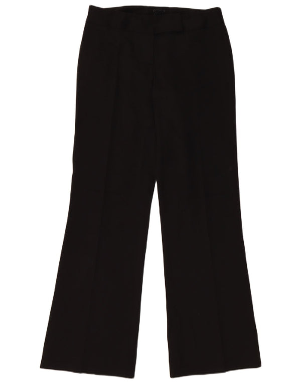 Calça feminina Oasis Bootcut Suit UK 10 pequena W28 L31 poliéster preto