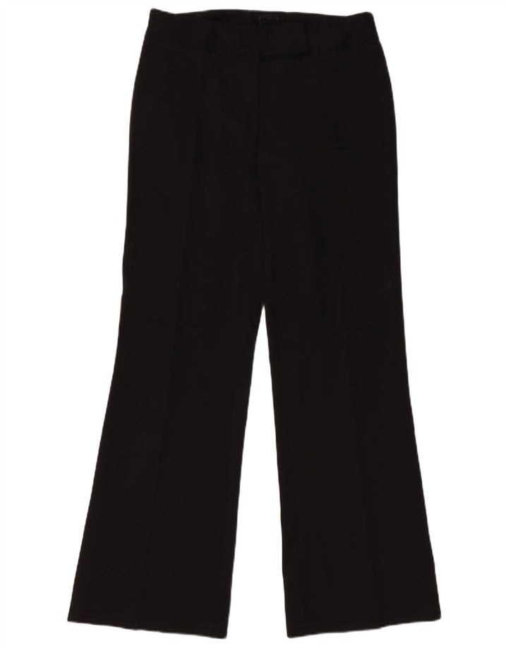 Calça feminina Oasis Bootcut Suit UK 10 pequena W28 L31 poliéster preto