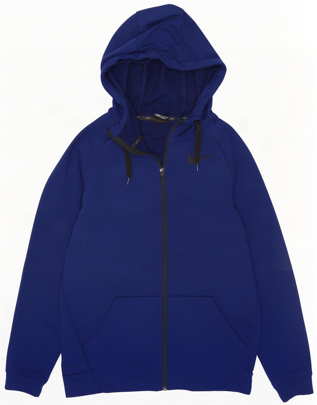 Suéter Nike masculino Dri Fit Zip com capuz pequeno azul marinho