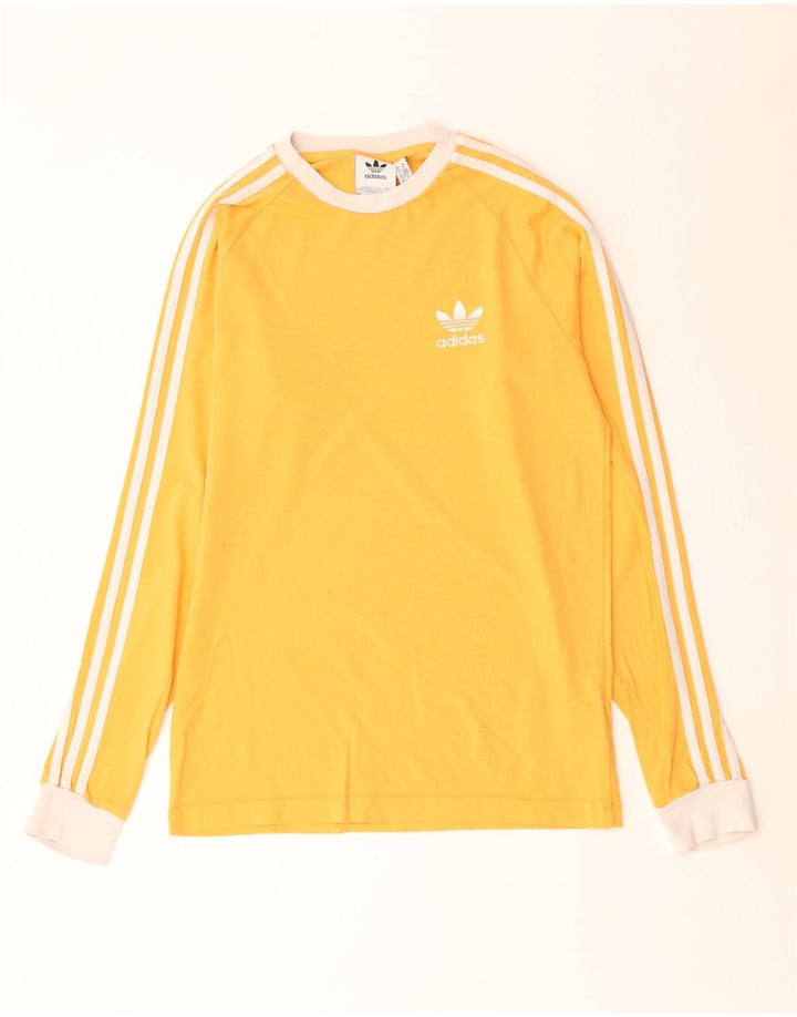 Adidas Mens Top Manga Longa XS Amarelo Algodão