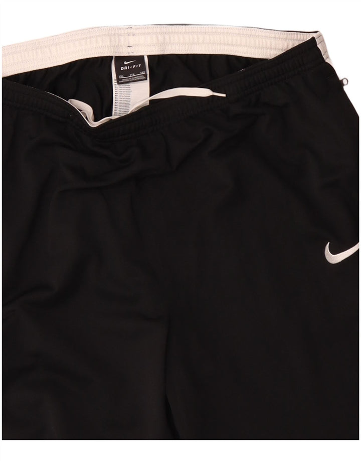 Calça de treino masculina NIKE Dri Fit 2XL preto colorblock poliéster