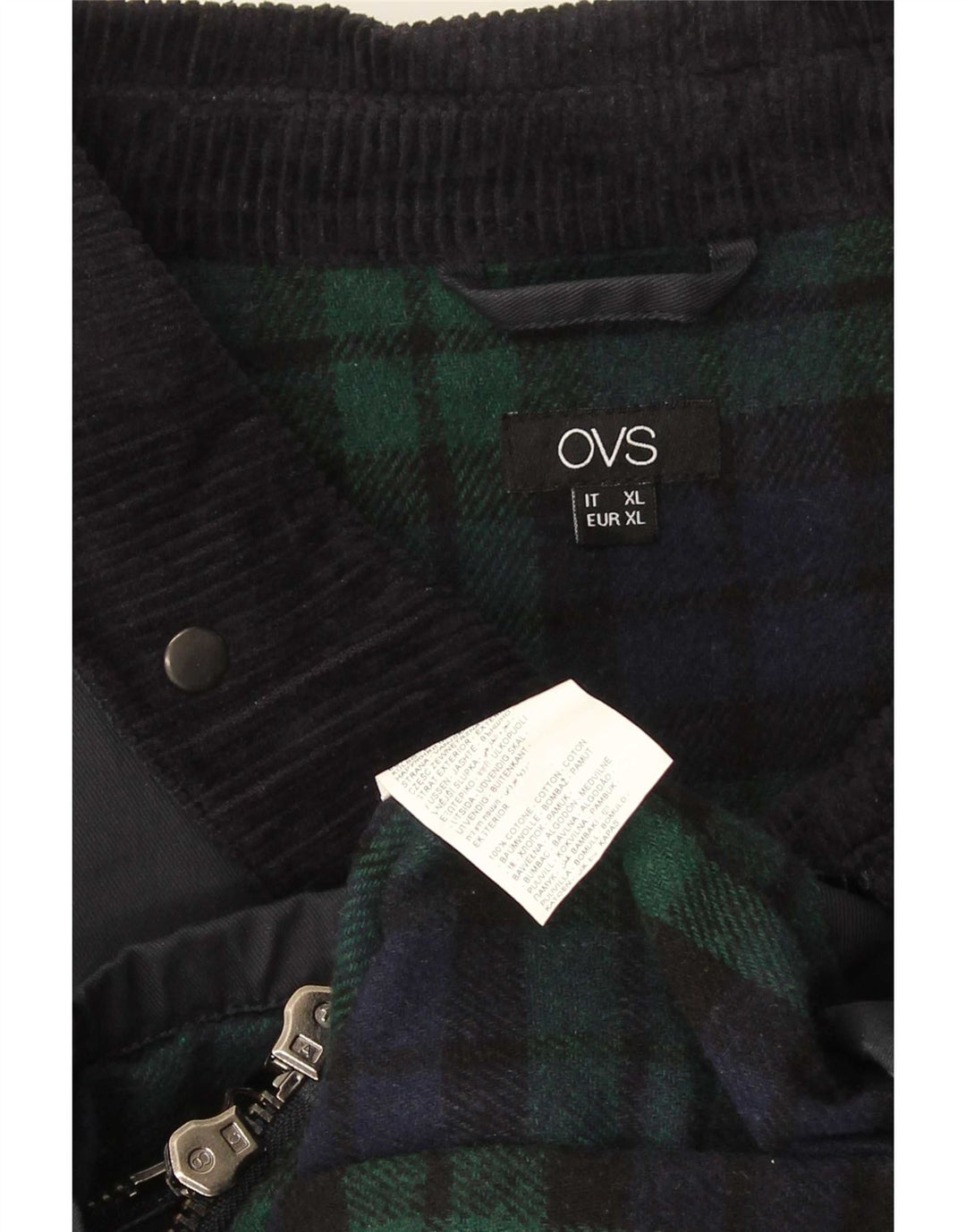 Jaqueta masculina de algodão encerado OVS UK 42 XL preta