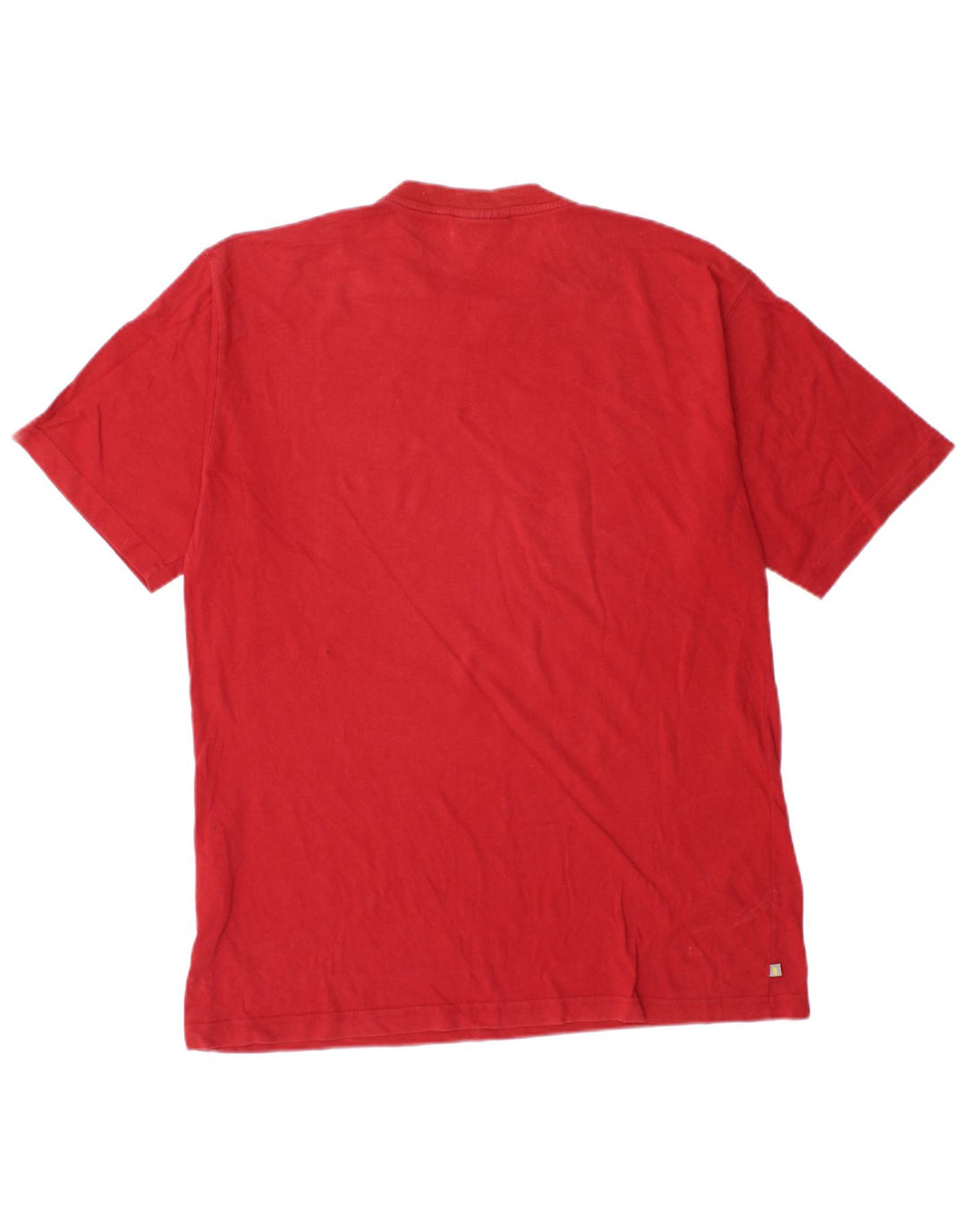 REEBOK Camiseta masculina gráfica top pequeno algodão vermelho