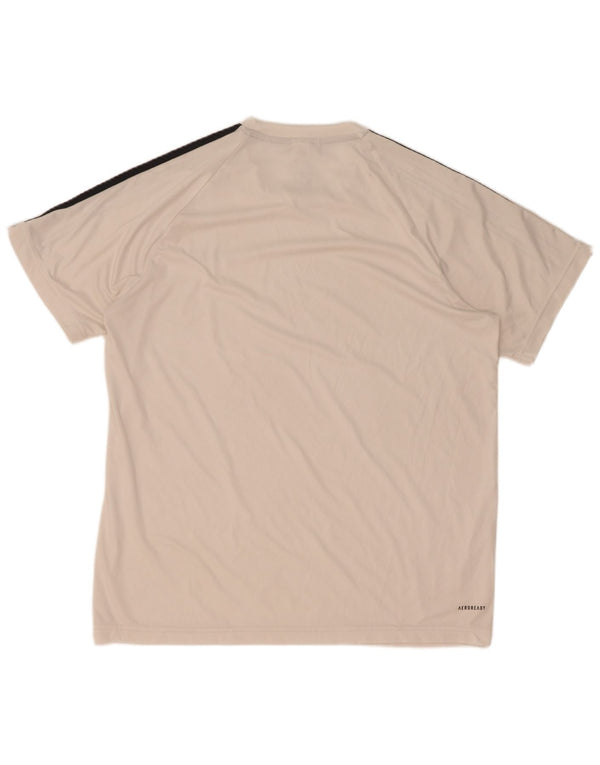 Adidas Mens Aeroready Camiseta Top Grande Poliéster Branco