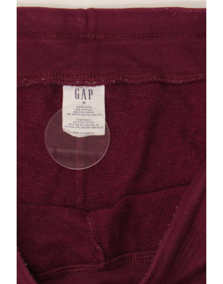 Calça esportiva masculina Gap com estampa gráfica, joggers médios de algodão cor de vinho