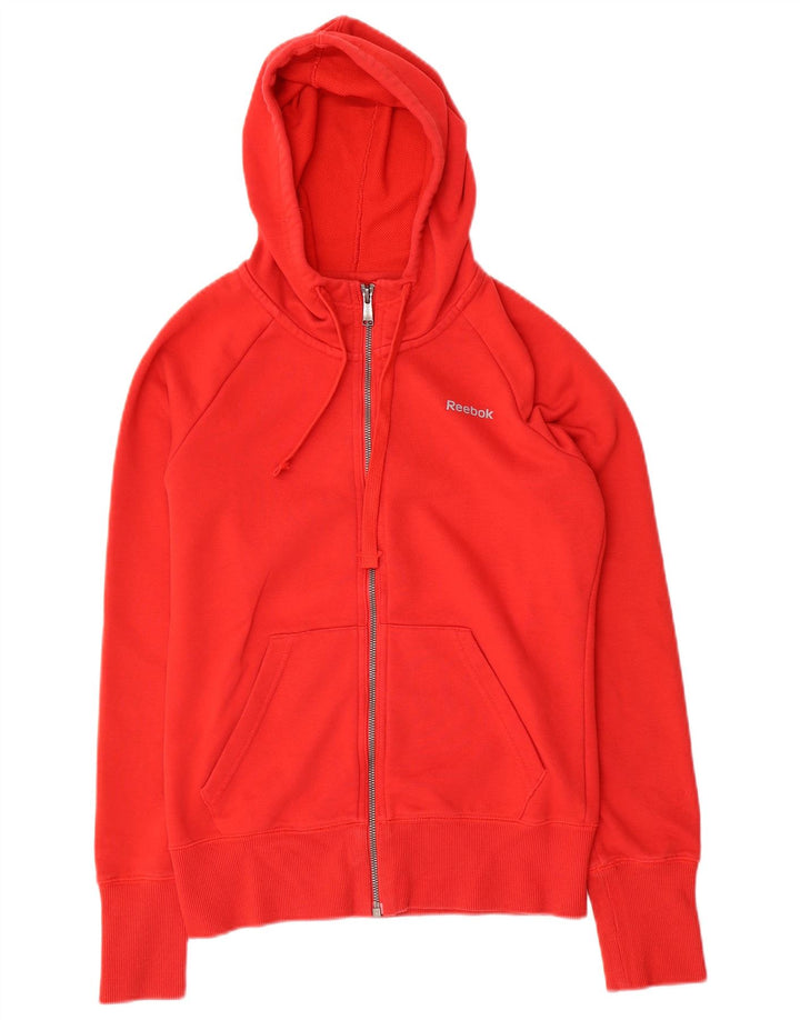 Suéter Reebok feminino com capuz e zíper UK 10 pequeno vermelho