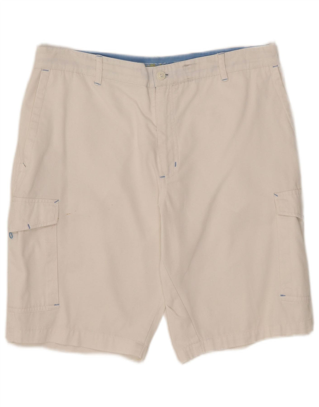 Shorts cargo masculino AST W34 grande algodão branco
