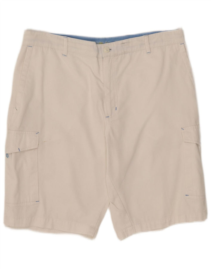 Shorts cargo masculino AST W34 grande algodão branco