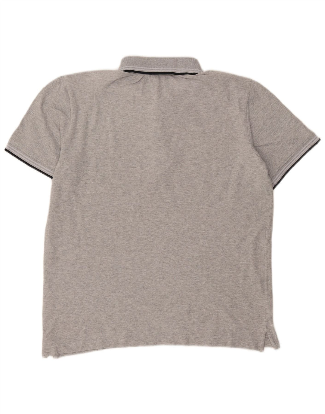 Camisa polo masculina BENETTON grande algodão cinza