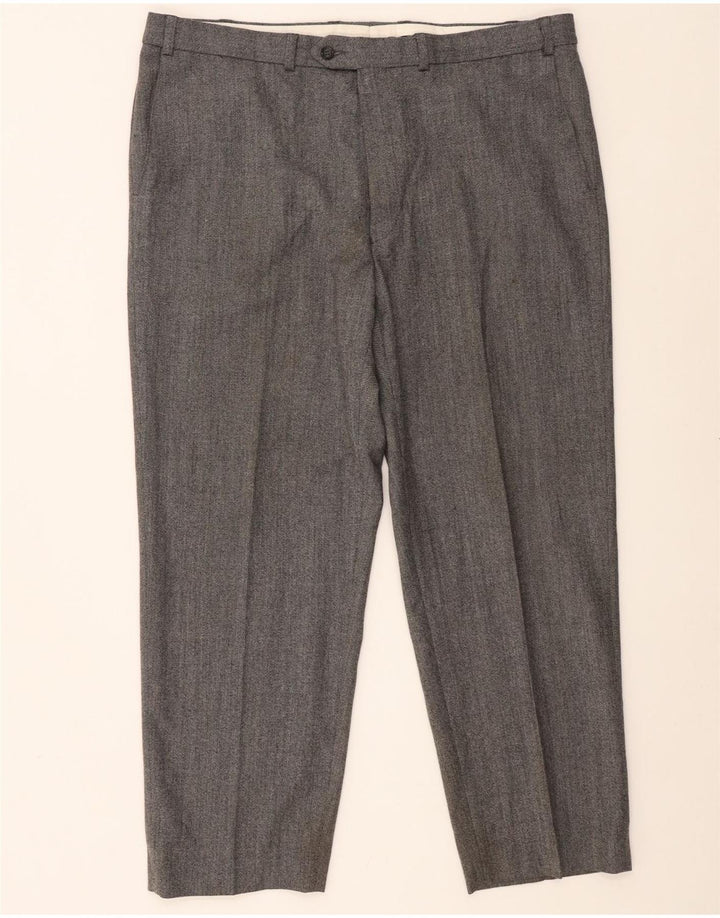 Calça masculina Marks & Spencer St. Michael Straight Suit W40 L29 Lã Cinza