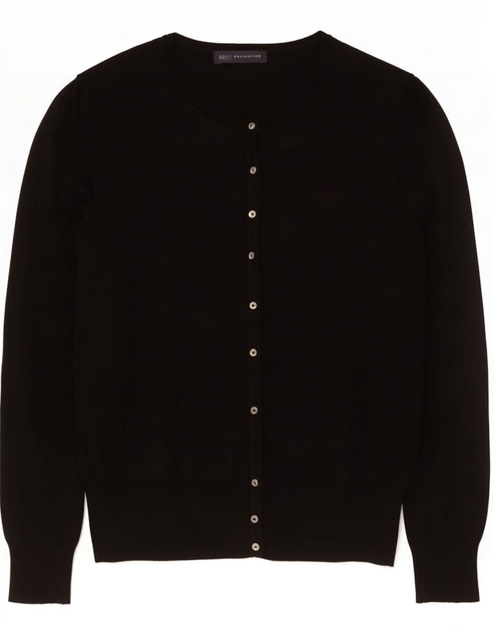 Suéter cardigã feminino Marks & Spencer Reino Unido 10 pequeno viscose preta