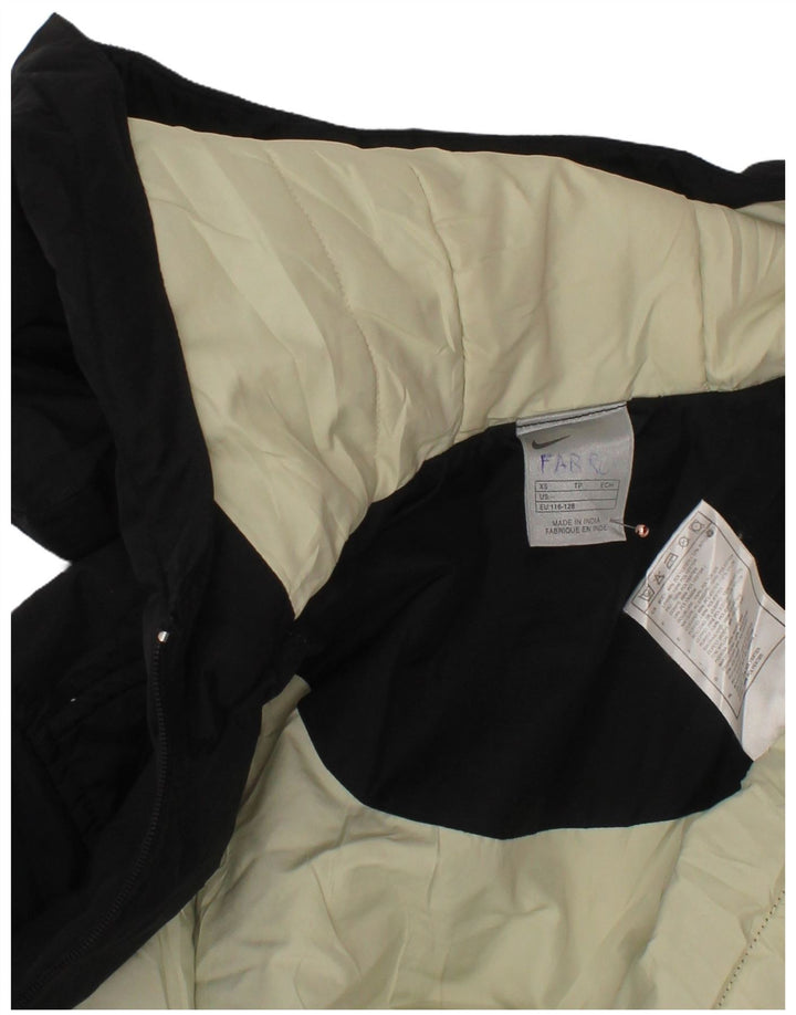 Jaqueta acolchoada com capuz para meninos NIKE 6-7 anos XS preto poliéster