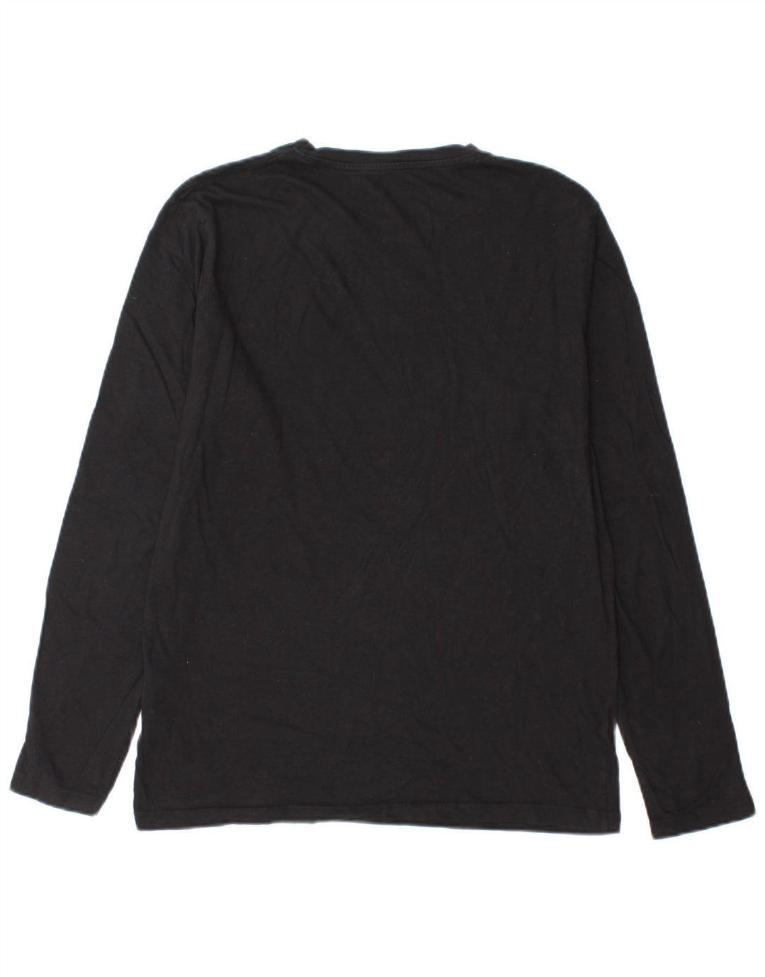 Jack & Jones Camiseta masculina gráfica de manga comprida de algodão preto médio