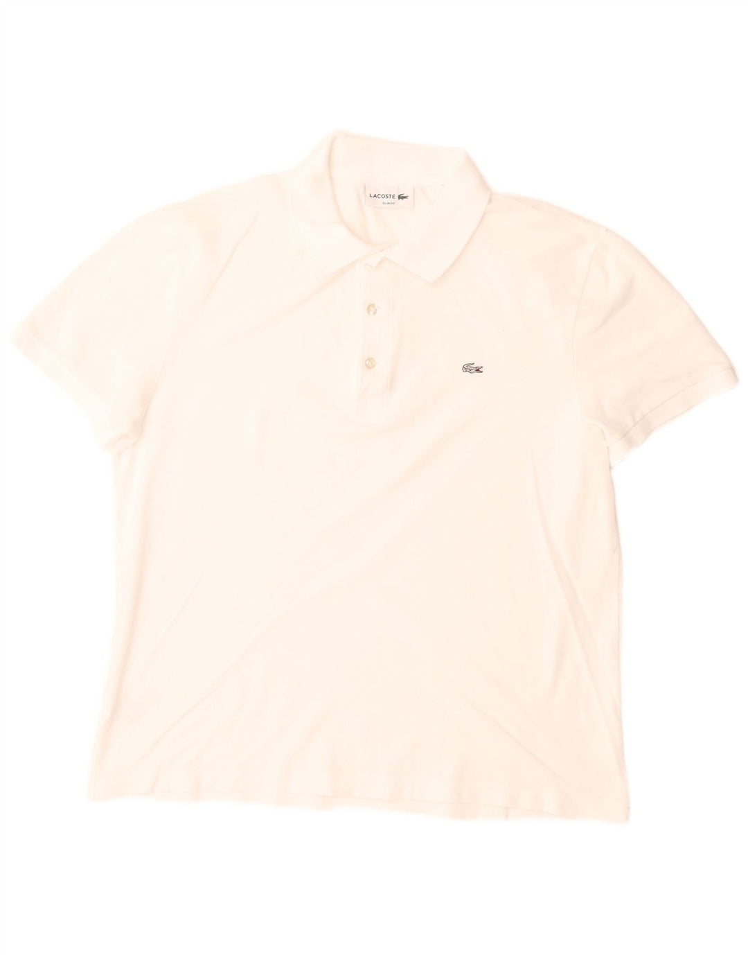 Camisa polo masculina Lacoste Slim Fit médio algodão branco