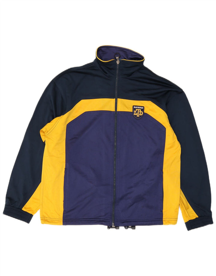 Lotto Womens Tracksuit Top Jacket UK 22 3XL Azul marinho Colourblock Poliéster