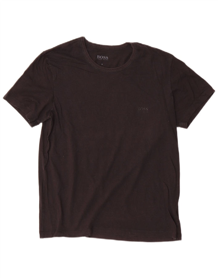 Camiseta masculina Hugo Boss Top médio algodão preto
