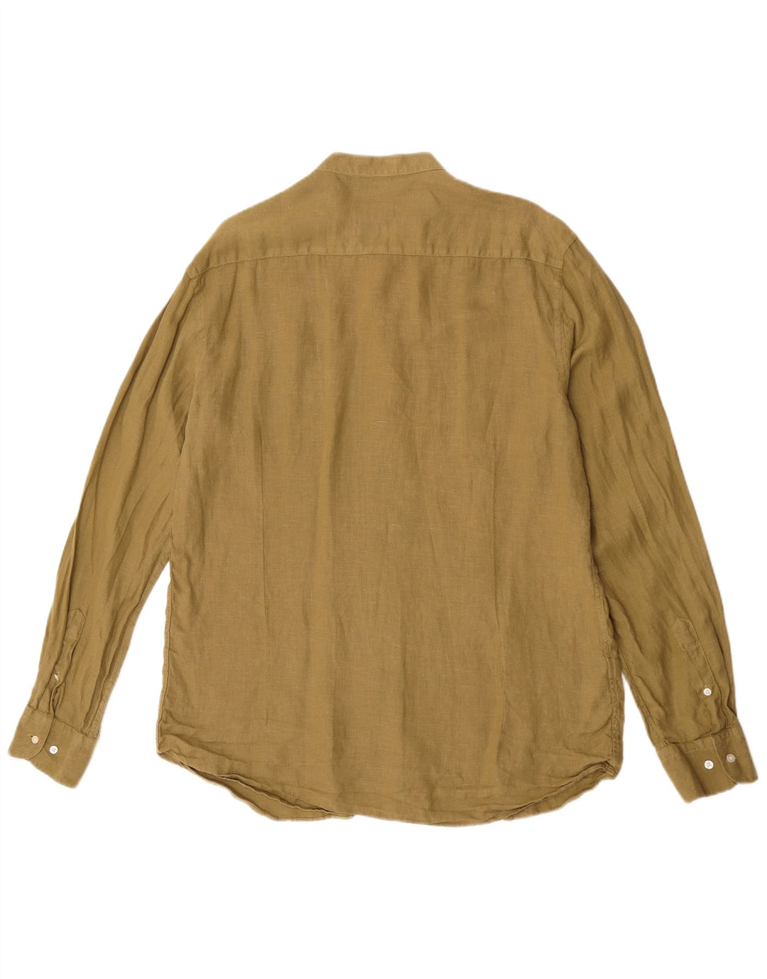 Camisa masculina Massimo Dutti XL linho cáqui