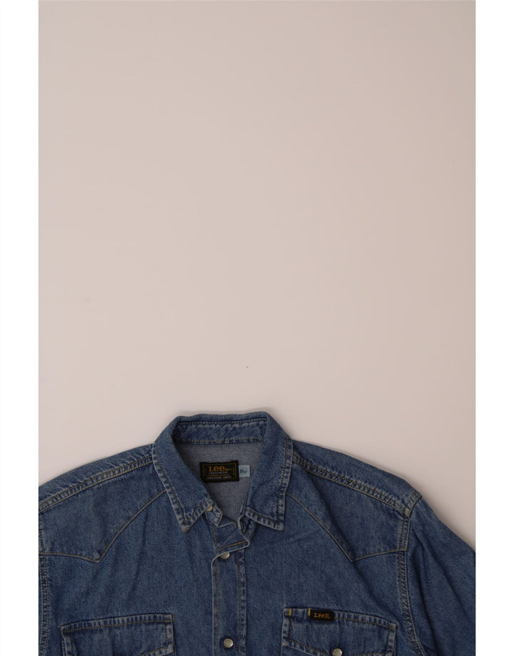 LEE Girls Denim Shirt 7-8 Years Blue Cotton Vintage Lee and Second-Hand Lee from Messina Hembry 